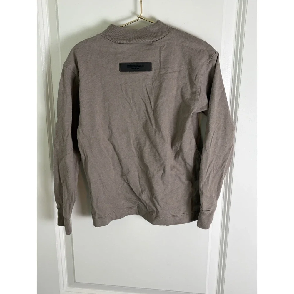 Fear of God Essentials Kids Fleece Crewneck, Desert Taupe, Size 2/3